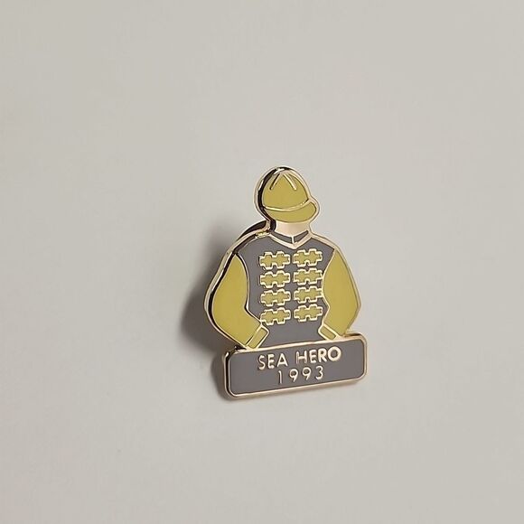 1993 - SEA HERO - Kentucky Derby Jockey Silks Pin - Picture 1 of 3